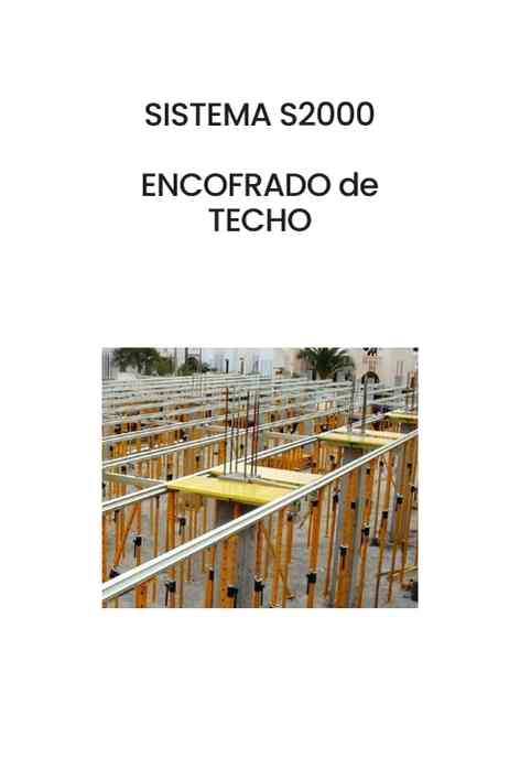 ficha técnica  MOBRA ENCOFRADO DE TECHO